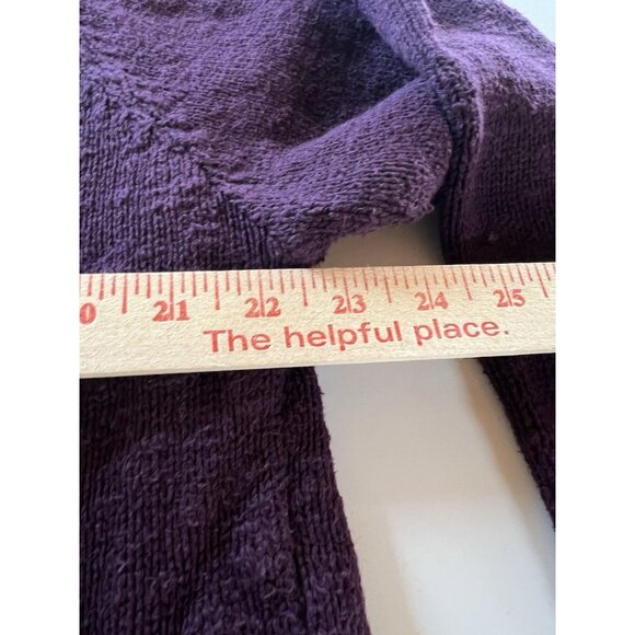 Vintage 90s Erik Stewart purple cotton turtleneck oversized preppy sweater XL - Picture 7 of 8